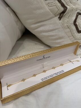 Charlotte & Lexi 14K Gold-Plated Mother of Pearl Bracelet - Gold